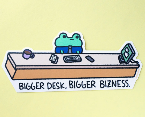 Bizness Frog Jumbo Vinyl Stick 6.5" Wide