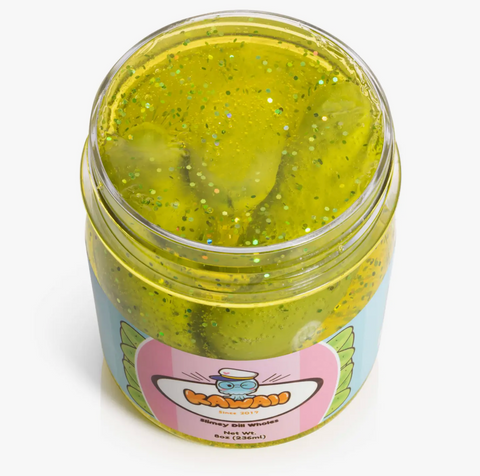 Shimmery Pickle Clear Slime