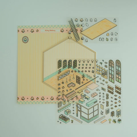 Scene Sticker Diy Kit - Kitty Bakery