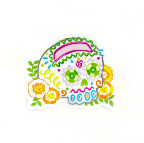 Sugar Skull Glow in the Dark Sticker