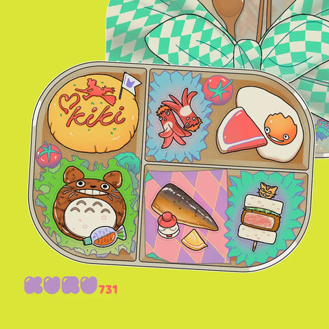 Ghibli Bento Sticker Sheet