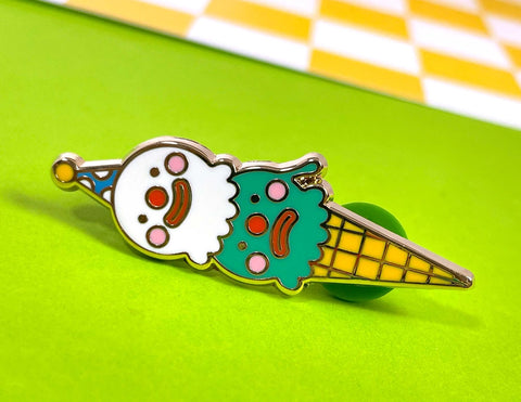 Happy Sad Ice Cream Enamel Pin