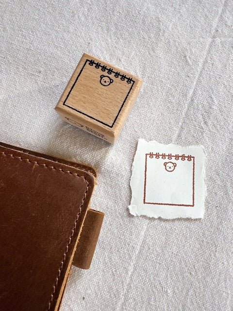 Coil Notebook Memo Wooden Stamp