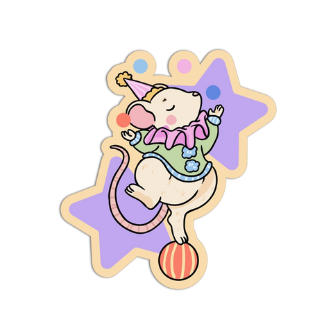 Mimi the Marvelous Coquette Carnival Textured Sticker