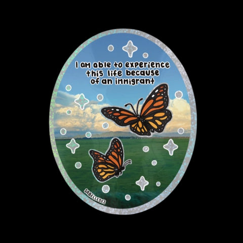 Monarch Immigrant | Weatherproof Sticker