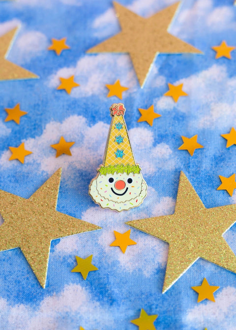 Ice Cream Clown Enamel Pin