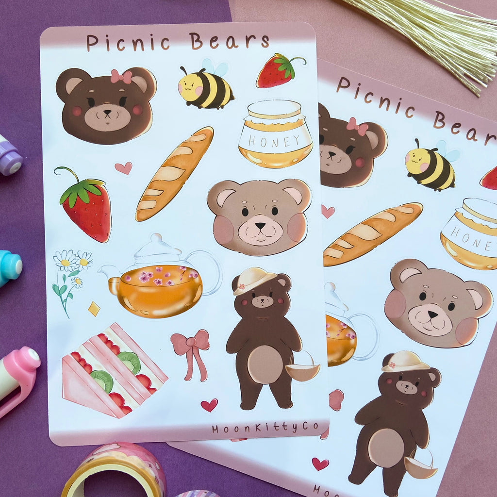 Picnic Bear Sticker Sheet