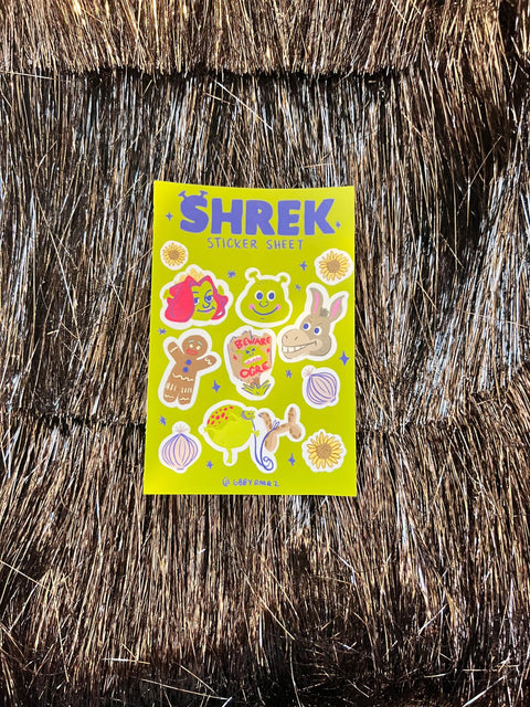Shrek Sticker Sheet