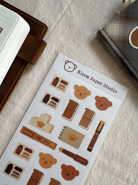 Bear and Desk Stickers
