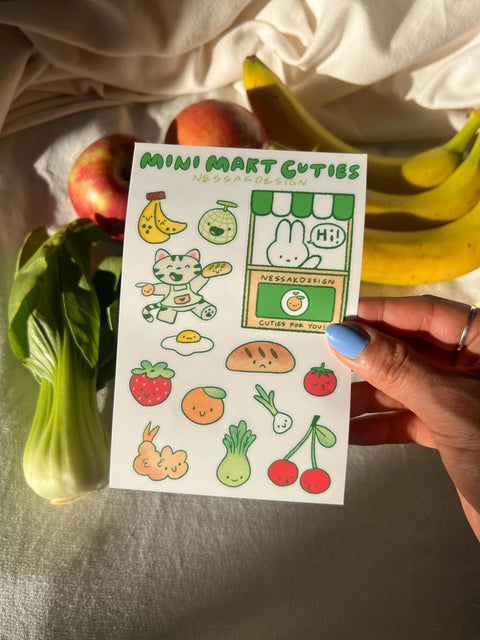 Mini Mart Cuties Sticker Sheet