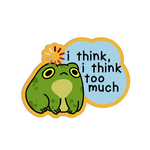 I Think Too Much Introvert Textured Sticker