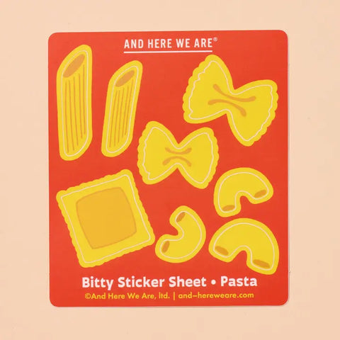 Pasta Bitty Sticker Sheet