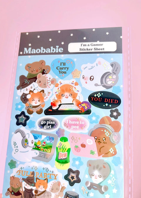 Sticker Sheet - I'm A Gamer