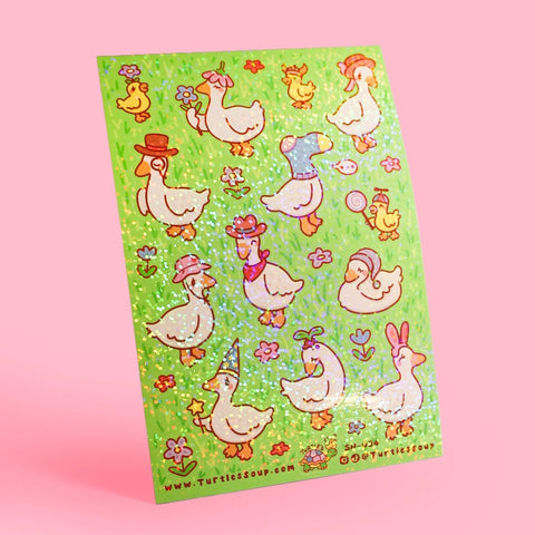 Ducks With Hats Sticker Sheet