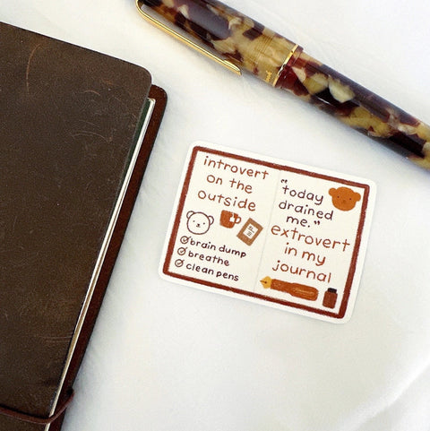 Introverted Extrovert Die Cut Sticker