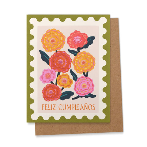 Feliz Cumpleaños Marigold Birthday Greeting Card