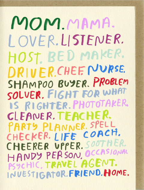 Mom You're All That Card