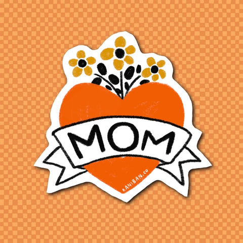 Mom Heart Sticker