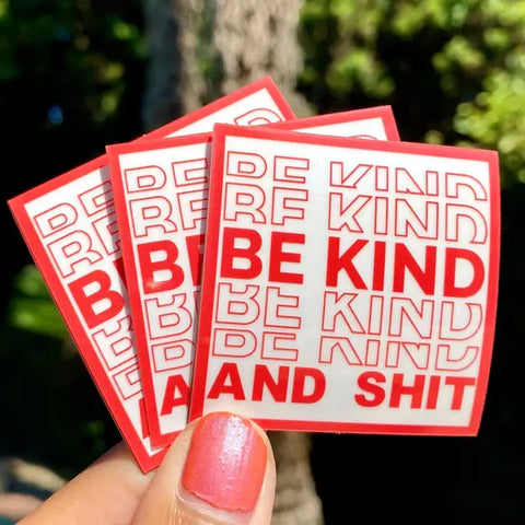 Be Kind Clear Sticker