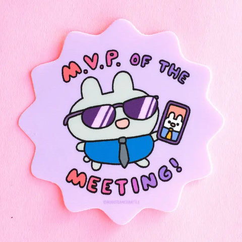 Bunny Business Motivation MVP Vinyl Sticker