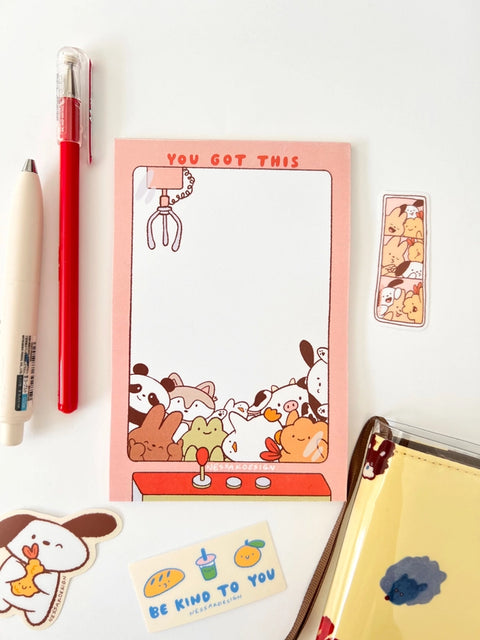 You Got This Claw Machine Notepad