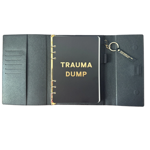 Trauma Dump Vegan Leather Journal Folio