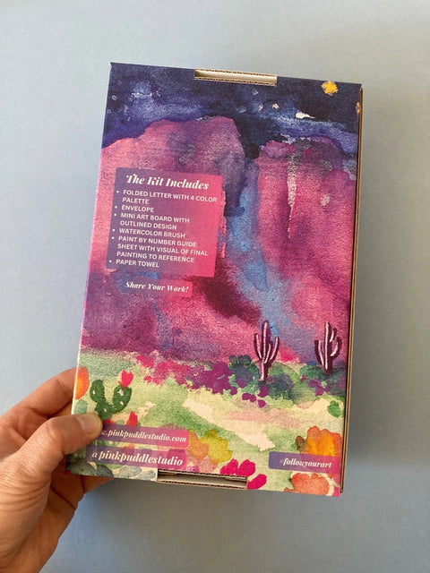 Winter Skate Cafe Paint By Number Diy Watercolor Kit