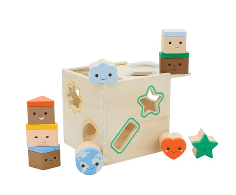 Friends & Shapes Wooden Sorter