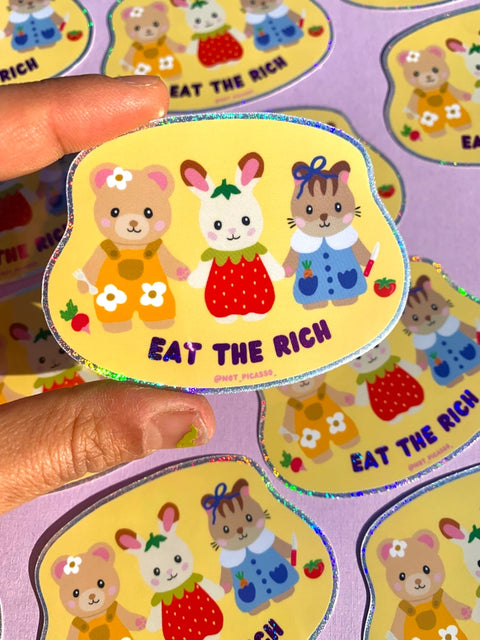 Eat The Rich Critter Sticker