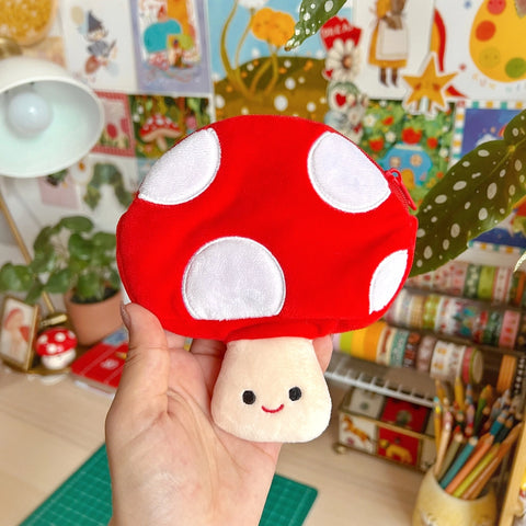 Mushroom Plush Pouch
