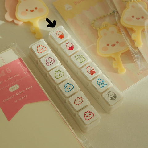 Bunny Button Stamp - Bunny Marks