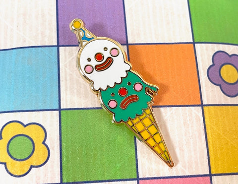 Happy Sad Ice Cream Enamel Pin