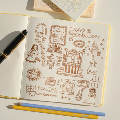 Specks of Time Fabric Hardcover Notebook/ Sketchbook
