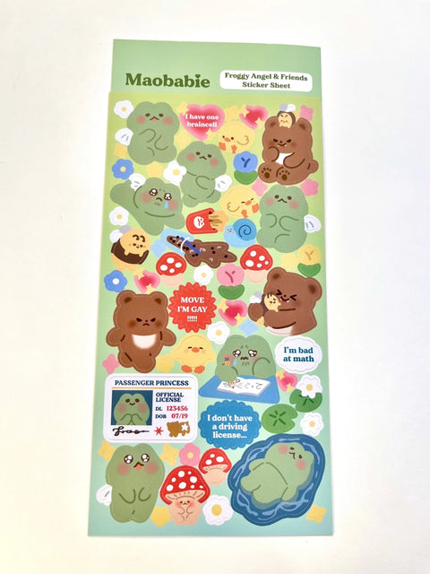 Sticker Sheet - Froggy Angel & Friends