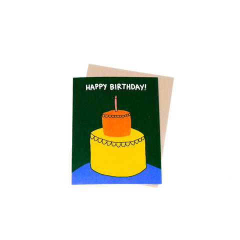 Happy Birthday Cake - Greeting Card
