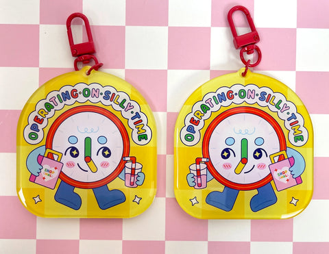 Operating On Silly Time Acrylic Keychain