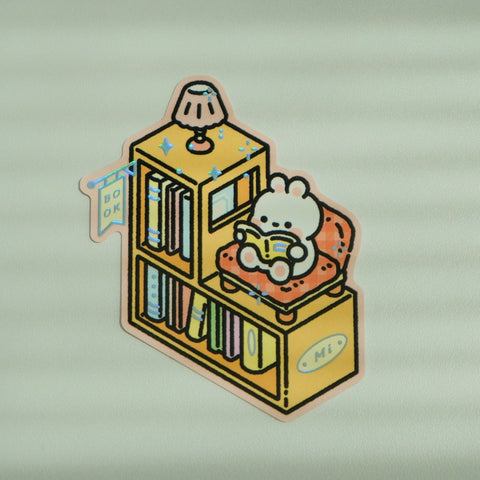 Bunnie Island Reading Club, Mimi Die-Cut Sticker