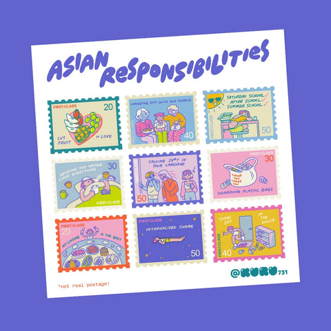 Asian Responsibilities Stamp Washi Tape