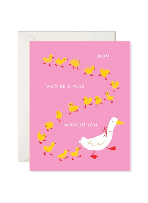 Duck Mom Greeting Card
