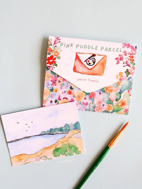 Ocean Beach Landscape Watercolor Paint By Number Diy Kit