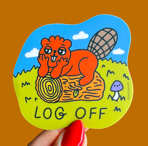 Log Off Sticker