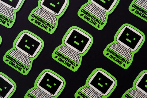 Chronically Online Sticker (Glow in the Dark)