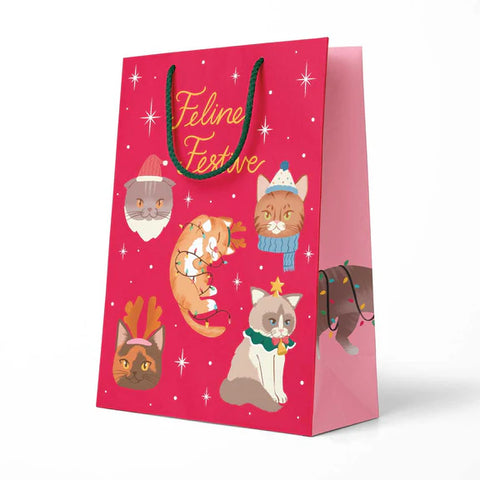 Christmas Cats Gift Bag