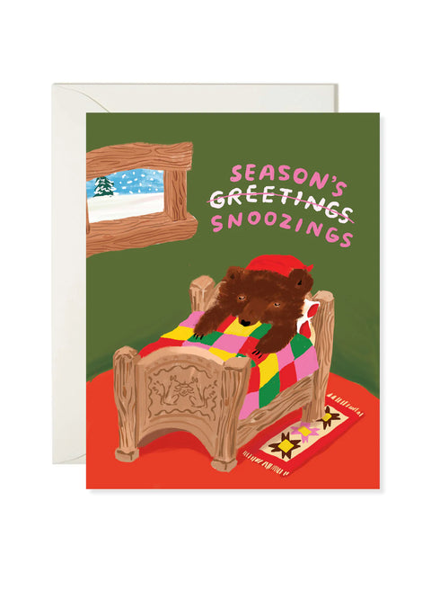 Season's Snoozings Holiday Greeting Card