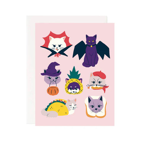 Cat Costumes Greeting Card