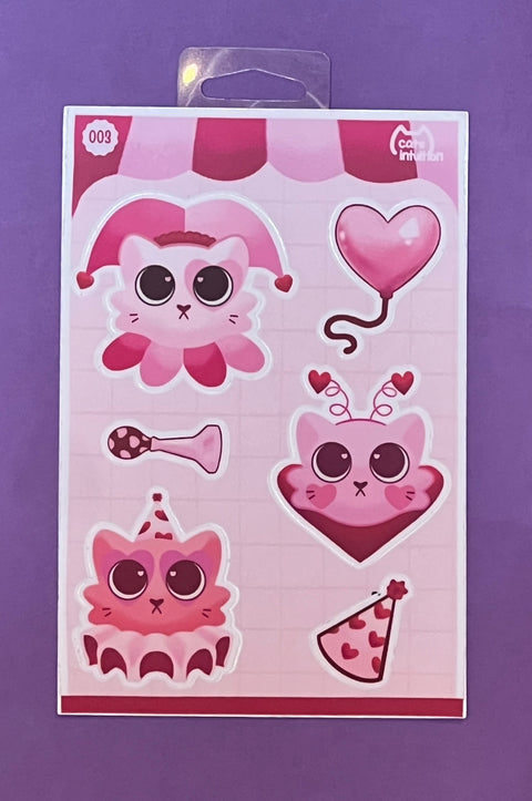 Cat Clown Sticker Sheet