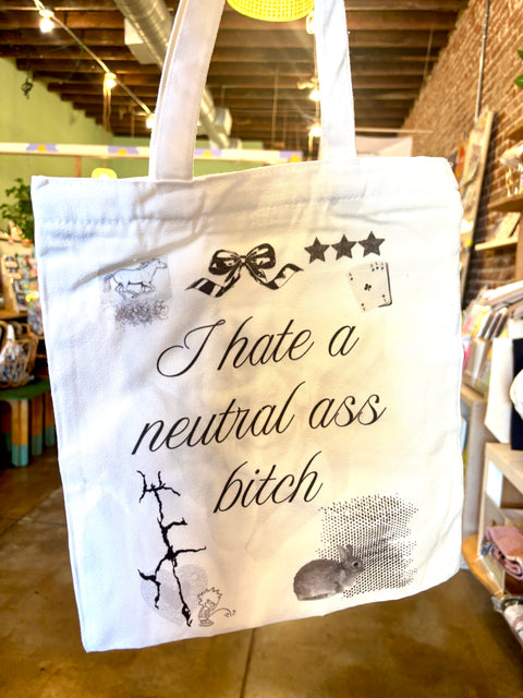 Trans Defense Fund Tote (White and Black)