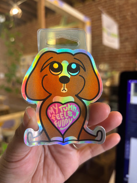 My Tummy Feels Funny Penny Sticker