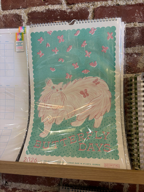 2026 Wall Calendar Risograph - Butterfly Days