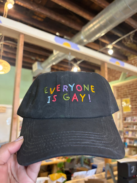 Everyone Is Gay black Denim Baseball Hat